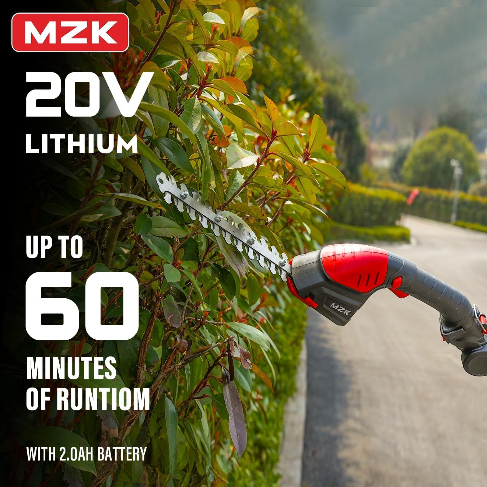 Amazon.com : MZK 2-in-1 20V Pole Mini Hedge Trimmer & Grass Shear
